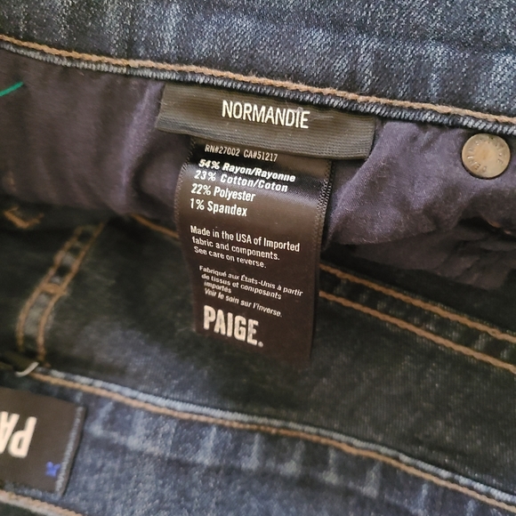 Paige Normandie Jeans Size 31 W=31 I=31 Straight Leg - Picture 7 of 10